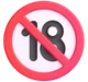 No One Under Eighteen emoji, Microsoft design