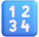Input Numbers emoji, Microsoft design