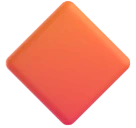 Large Orange Diamond emoji, Microsoft design