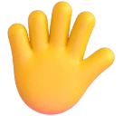 Hand with Fingers Splayed emoji on Microsoft