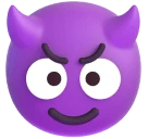 Smiling Face with Horns emoji on Microsoft