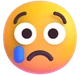 Crying Face emoji, Microsoft design