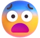 Fearful Face emoji, Microsoft design