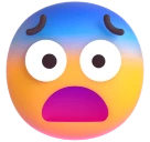 Fearful Face emoji on Microsoft