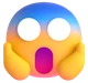 Face Screaming in Fear emoji, Microsoft design
