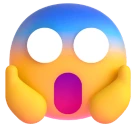 Face Screaming in Fear emoji on Microsoft