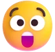 Astonished Face emoji, Microsoft design