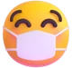 Face with Medical Mask emoji, Microsoft design