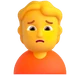 Person Frowning emoji, Microsoft design