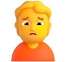 Person Frowning emoji on Microsoft