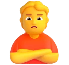 Person Pouting emoji on Microsoft