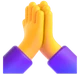 Folded Hands emoji, Microsoft design