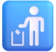 Litter In Bin Sign emoji, Microsoft design