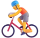 Person Biking emoji, Microsoft design