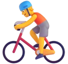 Person Biking emoji on Microsoft