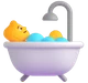 Person Taking Bath emoji, Microsoft design