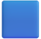 Blue Square emoji, Microsoft design
