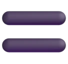 Heavy Equals Sign emoji, Microsoft design