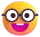 Nerd Face emoji, Microsoft design