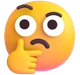 Thinking Face emoji, Microsoft design