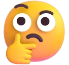 Thinking Face emoji on Microsoft