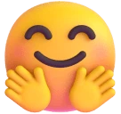Smiling Face with Open Hands emoji on Microsoft