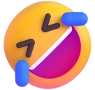 Rolling on the Floor Laughing emoji on Microsoft