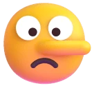 Lying Face emoji on Microsoft