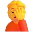 Person Facepalming emoji on Microsoft