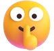 Shushing Face emoji, Microsoft design