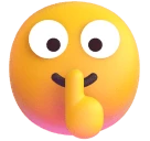 Shushing Face emoji on Microsoft