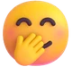 Face with Hand Over Mouth emoji, Microsoft design