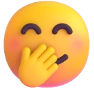 Face with Hand Over Mouth emoji on Microsoft