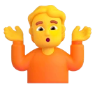Person Shrugging emoji, Microsoft design