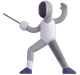 Person Fencing emoji, Microsoft design