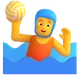 Person Playing Water Polo emoji, Microsoft design