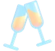 Clinking Glasses emoji, Microsoft design