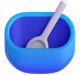 Bowl with Spoon emoji, Microsoft design