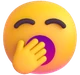 Yawning Face emoji, Microsoft design