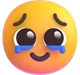 Face Holding Back Tears emoji, Microsoft design