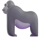 Gorilla emoji on Microsoft