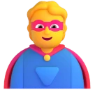 Superhero emoji on Microsoft