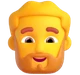 Person: Beard emoji, Microsoft design