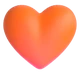 Orange Heart emoji, Microsoft design