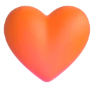 Orange Heart emoji on Microsoft