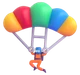 Parachute emoji, Microsoft design