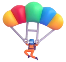 Parachute emoji on Microsoft