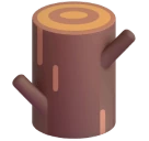 Wood emoji on Microsoft