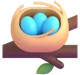Nest With Eggs emoji, Microsoft design