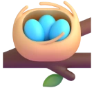 Nest With Eggs emoji on Microsoft
